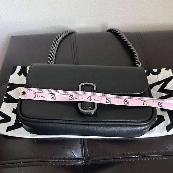 NWOT Marc Jacobs The J Mini Chain Accent Leather Handbag in Black -No Strap- - Picture 11 of 17